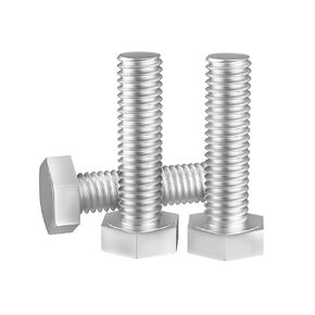 1/4-20 x 5" (5/8 to 5" Optional) Hex Head Screw Bolt, Stainless Steel 18-8(304), Fully Threaded,15pcs