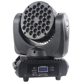 JUNMAN 36x3W RGBW Led Beam Moving Head DJ Disco Stage Wash Light DMX512 9/16 Channels Effect Lighting