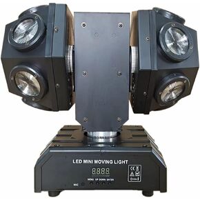 JUNMAN 180W Two Head Football Led Beam Moving Head Wash Stage Light DMX512 13/16 Channels DJ Disco Effect Lighting Party Event Show