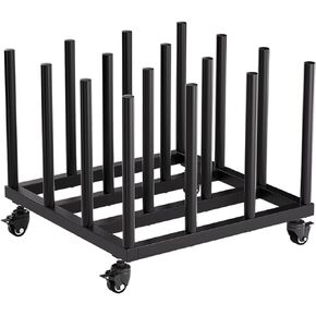 INNOVART Vinyl Cart Mobile Rack 16 Rolls Capacity, Vinyl Roll Storage Cart, Vinyl Roll Holder 2" Round Core, Vinyl Rolling Cart, Vinyl Rolling Floor Rack Heavy Duty Media Roll Mover