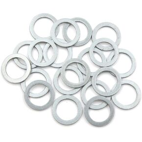 X AUTOHAUX 20pcs Engine Oil Crush Washers Drain Plug Gaskets 16mm ID. 22mm OD. Aluminum Alloy for Car
