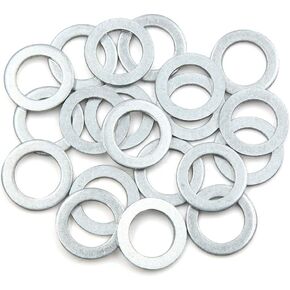 X AUTOHAUX 20pcs Engine Oil Crush Washers Drain Plug Gaskets 16mm ID. 22mm OD. Aluminum Alloy for Car