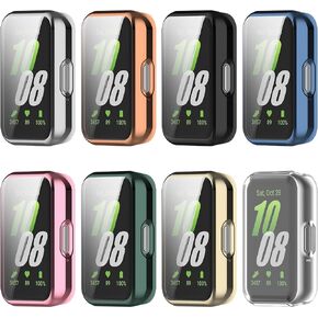 8Pack Screen Protector Compatible with Samsung Galaxy Fit 3 SM-R390 Cases (Not for Galaxy Fit2/Galaxy Fit) Smartwatch Covers Scratched Resistant Screen Protectors Intended for Samsung Galaxy Fit 3