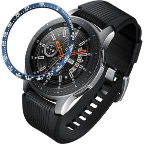 BaiHui Compatible Galaxy Watch Bezel Ring 46mm / Galaxy Gear S3 Frontier & Classic Bezel Ring,Stainless Steel Bezel Ring Protection Cover for Galaxy Watch Accessory (01-Black)