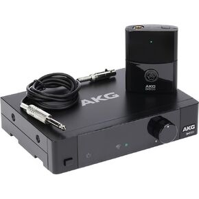 AKG Pro Audio DMS100 Digital Wireless Instrument System with SR100 Stationary Receiver and PT100 Beltpack Transmitter, Black