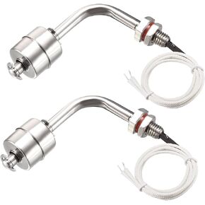 uxcell Stainless Steel Float Switch for Water Pump Tank Swim Pool Garden Pond Liquid Water Level Sensor M11 78mm Length 2Pcs