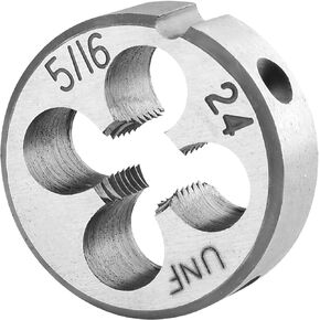 Burkit 5/16"-24 UNF Round Threading Die, 5/16 x 24 UNF Machine Thread Die Right Hand