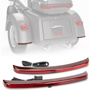 psler Motorcycle Rear Fender Blades LED Tail Light Brake Stop Running Lamp for Touring Trike Glide 2009-up