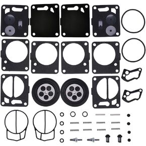 BH-Motor جديد 2 مجموعات التوأم المكربن ​​Carb إصلاح إعادة بناء أطقم ل Mikuni SeaDoo 50 717 720 787 800 SP GS GTX HX XP SPX GTS