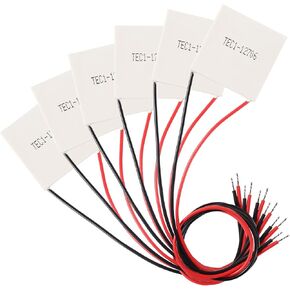 6Pcs TEC1-12703 Heatsink 12V 12A 29.7W Thermoelectric Cooler 40mm x 40mm Cooling Peltier Plate Module for Semiconductor Thermoelectric Heatsink Generation in Saudi Arabia