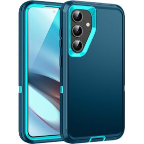 Regsun for Galaxy S24 Plus Case,Shockproof 3-Layer Full Body Protection [Without Screen Protector] Rugged Heavy Duty High Impact Hard Cover Case for Galaxy S24 Plus 5G 6.7",Turquoise