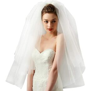 Bridal Wedding Veils Tulle with Comb Bride Hair Accessories