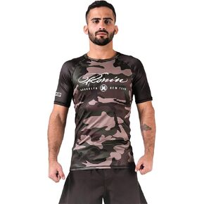 Ronin Signature Compression Shirt – Short Sleeve Snug Fit Rash Guard for Men