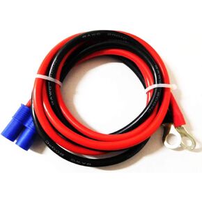WST EC8 Female Plug Connector Cable with O Ring Eyelet Terminal Wire for RC Battery Charger ESC Side Power (8AWG Silicone Wire 50CM/1.65FT)