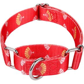 Mikivery Martingale Collar for Dogs 1 inch Sturdy Durable Collars Medium and Large Breed for Walking Training Outdoor Daily Use