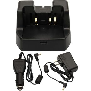 CD-41 Desk Rapid Charger DC 12V/24V Car Charger Compatible with Yaesu VX-8DR VX-8DE VX-8GR VX-8R VX-8E FT-1DR FT1DR FT2DR FT3DR Handheld Radio FNB-101LI