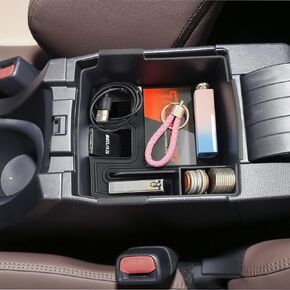 منظم وحدة التحكم المركزية TACOBRO متوافق مع Toyota Corolla Cross (XG10) 2022 2023 2024 وCorolla 2019-2024 E210، زيادة المساحة مع صينية، حامل عملات معدنية لمنفذ الشحن، مقسم لمسند الذراع باللون الأسود