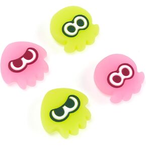 Yocore Splatoon Switch Thumb Grip Caps,Soft Silicone Thumb Grips,Analog Soft Silicone Joystick Caps Stick Caps for Switch/OLED/Switch Lite,4 Pcs-Light Pink