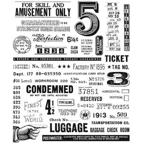 Stampers Anonymous Eccentric Clear Stamp for Card Making, Scrapbooking and Mixed Media, Gray
