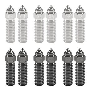 UMLIFE 12PCS 3D Printer K1 Nozzle Kit 0.4mm,0.6mm, 0.8mm,Copper Alloy Nozzles with Hardened Steel Nozzles 0.4mm 0.6mm 0.8mm Copper Alloy Nozzles for CR-M4 3D Printer K1, K1 MAX