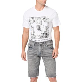 True Religion Men's Rocco Sn Flap Short Frayed Hem
