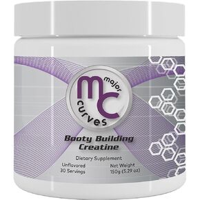 Major Curves Booty Building Creatine Powder for Women - Micronized Monohydrate The One Sol ution for Maximum Absorption and Gains - Unflavored Perfect Peach Booty Builder, Creatina para Mujeres Bliss