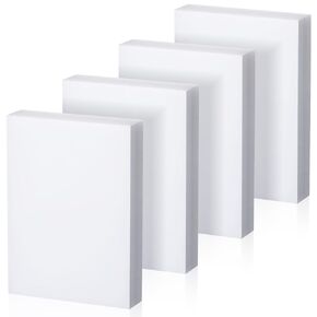 HDPE Sheet White HDPE Plastic Sheet High Density Polyethylene Sheet Board Rectangular Solid Tapping Block for DIY Projects Home Floor Improvement(12 x 3 x 3/4'', 4 Pcs)