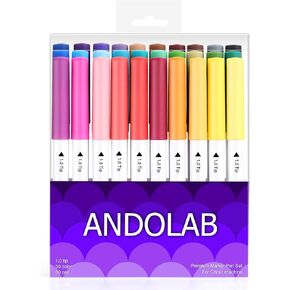 ANDOLAB Marker Pens for Cricut Maker 3/Maker/Explore 3/Air 2/Air, 1.0 Tip Premium Marker Pen Set of 30 Pack Supplies Tools Accessories Writing Drawing Pen Compatible with Cricut Machine