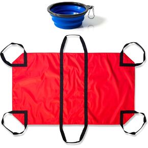 GARMISH Transport Stretcher for Dogs - Animal Emergency Transport Carrier with Buckled Adjustable Safety Strap - Complete with Collapsible Dog Bowl in Saudi Arabia