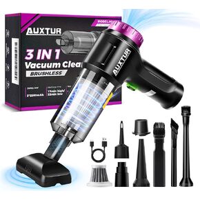 3 in 1 Car Vacuum Cleaner- Handheld Vacuum Cordless High Power-Brushless Motor 12000PA,Super Suction Power Vacuums-Cable-Small, Portable and Rechargeable Cleaner for Car