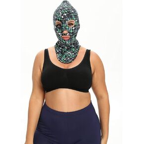 Swimming Full Head Sunscreen mask Facekini Face Bikini Sun Burn Protection for Both Kids and Adults Black