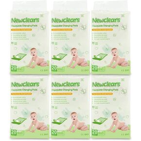 Newclears Baby Disposable Underpads Breathable Incontinence Diaper Changing Pads, 20 Count/Pack (23''x36'' - 6pack(120 Count))
