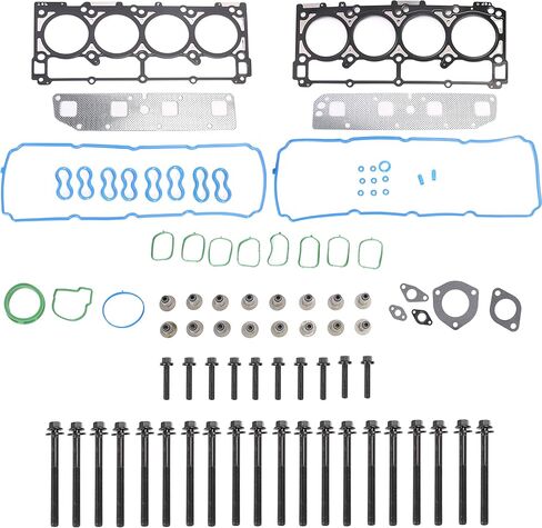 مجموعة حشية الرأس MLS مع مسامير، HS26284PT-1 ES72200، لسيارة دودج تشارجر دورانجو ماغنوم رام 1500/2500/3500، لسيارة جيب كوماندر جراند شيروكي، لسيارة كرايسلر 300 أسبن، 2003-2008، 5.7L V8 OHV Vin Code: D 2 in Kuwait