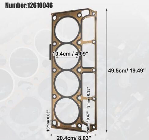 2 حزمة 12610046 MLS اسطوانة 3 طبقات جوانات الرأس لمحركات سلسلة 6.0L/6.2L LQ4 LQ9 L96 L76 LY6 L92 L99، لـ GM لـ Ch-evro.let لـ GMC لـ Cadillac لـ H-UMM.er لـ Pontiac لـ SAAB 12622033 in Kuwait