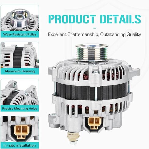 Alternator 3.5 3.5L Compatible with Nissan Pathfinder 2004, 350Z 2003-2006, for Infiniti G35 2003-2006, FX35 2003-2008, 23100-CD010, A003TG0191, 210-4211, 213-9563, 334-1434 in Saudi Arabia