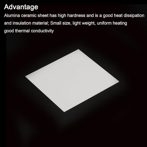 PATIKIL Alumina Ceramic Sheet Square Cooling Pad Insulating Sheet 3pcs High Hardness for MOS Transistor 100x100x0.5mm(4x4x0.02") in Saudi Arabia