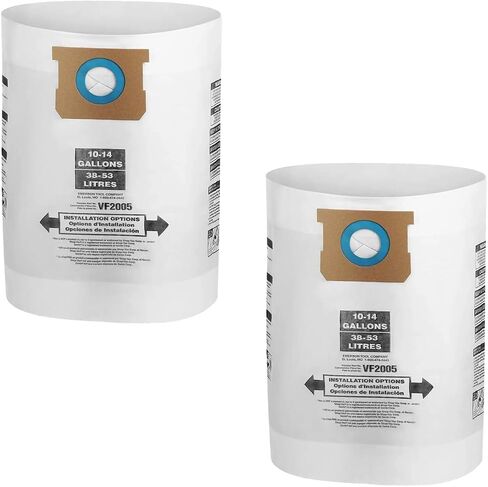 2 Pack Vacuum Filter Bag for Shop Vac Bags 10-14 Gallon, Vacuum Dust Collection Bag, Type F 90662 9066200 9066233, Type I 90672 9067200 9067233, VF2005, Disposable Collection Filter Bags in Saudi Arabia