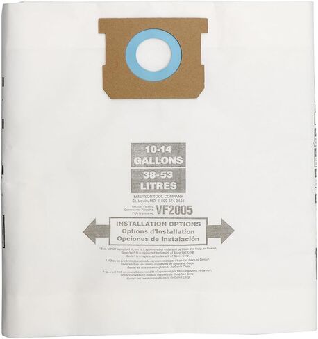 2 Pack Vacuum Filter Bag for Shop Vac Bags 10-14 Gallon, Vacuum Dust Collection Bag, Type F 90662 9066200 9066233, Type I 90672 9067200 9067233, VF2005, Disposable Collection Filter Bags in Saudi Arabia
