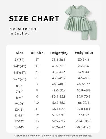 PATPAT Toddler Girls Summer Outfit 2 Piece Short Sleeve Peplum Ruffle Top T-Shirt and Short Sets 2-6Y in Saudi Arabia