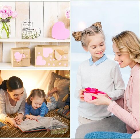 Mom Gifts for Mom from Daughter and Son Heart Keepsake Sign Best Mom Ever Gifts Appreciation Gifts Acrylic Plaque Desk Decorations for Mom Birthday Gifts Mother in Law Gift Grandma in Saudi Arabia