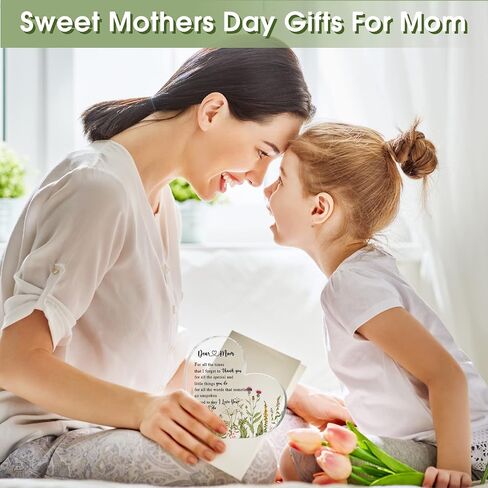 Mom Gifts for Mom from Daughter and Son Heart Keepsake Sign Best Mom Ever Gifts Appreciation Gifts Acrylic Plaque Desk Decorations for Mom Birthday Gifts Mother in Law Gift Grandma in Saudi Arabia
