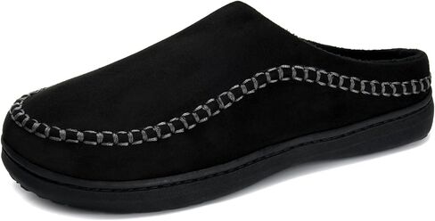 Honalika رجل بدون كعب النعال اليدوية تنفس Microsuede منخفضة الظهر أحذية منزلية مع لينة رغوة الذاكرة النعال للرجال في الأماكن المغلقة in Saudi Arabia