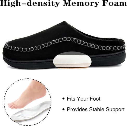 Honalika رجل بدون كعب النعال اليدوية تنفس Microsuede منخفضة الظهر أحذية منزلية مع لينة رغوة الذاكرة النعال للرجال في الأماكن المغلقة in Saudi Arabia