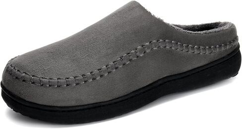 Honalika Mens Moccasin Slippers Handmade Breathable Microsuede Low Back House Shoes with Soft Memory Foam Slippers for Men Indoor in Saudi Arabia