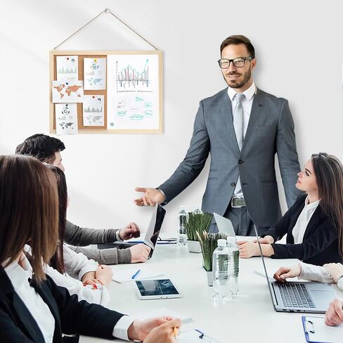 مجموعة لوحة الفلين القابلة للمسح الجاف من بيتكنوز، مجموعة لوحة رؤية الفلين واللوحة البيضاء مقاس 14.5 × 11 بوصة للمكتب، لوحة مذكرة مثبتة على الحائط للمكتب والمنزل والمدرسة in Kuwait