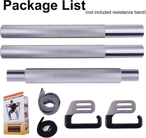 J Bryant Fitness Resistance Band Exercise Bar Large Hook 37.8" Length With Handles Heavy Duty Bar in Saudi Arabia