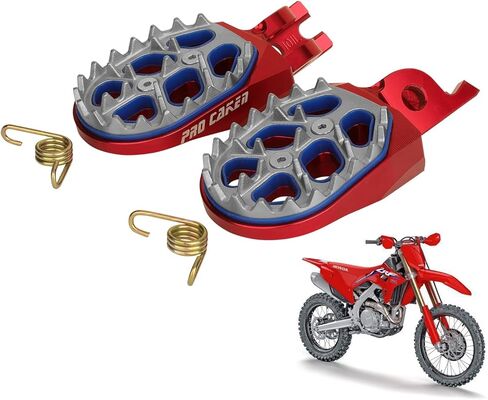 PRO CAKEN CNC Dirt Bike Double-deck Footpegs Rest Pedal Foot Pegs for CR125 250 02-08 CRF150R 07-18 CRF250 450R 04-18 CRF250 450X 05-18 in Kuwait