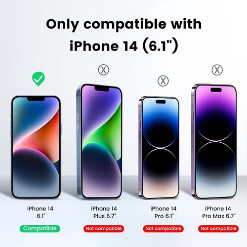 EZ-GLAZ-4 Pack Screen Protector for iPhone 11[6.1 inch] With 2 Pack Camera Lens Protector, [Drop Protection] 9H Hardness Scratch Resistant Tempered Glass Film, Easy to install - HD Clear in Saudi Arabia