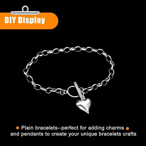 260 Pieces Toggle Clasps for Jewelry Making Include 60 Pairs Alloy Toggle Clasps Connectors Metal Bar and Snap Ring with 200 Pieces Open Rings(Gold, Silver) in Saudi Arabia