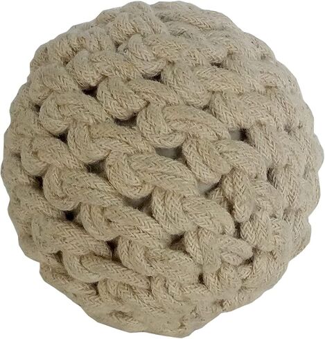 Deco 79 Jute Handmade Orbs & Vase Filler with Varying Designs, Set of 4 4"D, Brown in Saudi Arabia